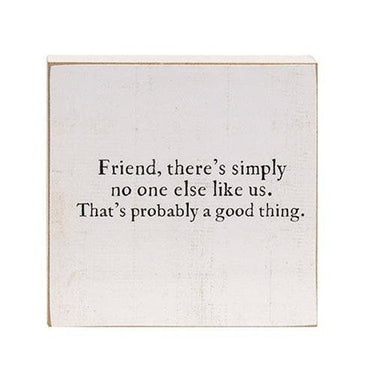 A True Friend Square Block 2 Asstd - The Fox Decor